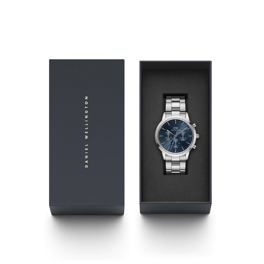 Orologio Uomo Daniel Wellington Cronografo Quarzo Acciaio Blu 42 mm DW00100644