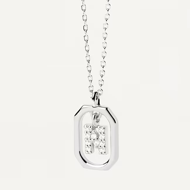 Collana Donna PDPaola Argento 925 Bianco Mini Iniziale N Zirconi CO02-525-U