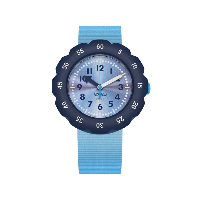 Orologio Bambino Swatch Flik Flak Shades Of Blue Quarzo Solo Tempo Blu ZFPSP060