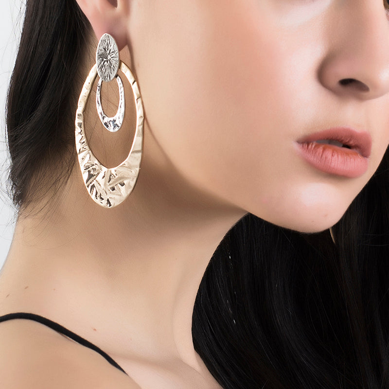 Orecchini Donna Nemoris Argento 925 Bronzo Rosè Cerchio Ovale ROR03
