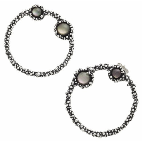 Orecchini Cerchio Maui Madreperla Argento Donna Giovanni Raspini