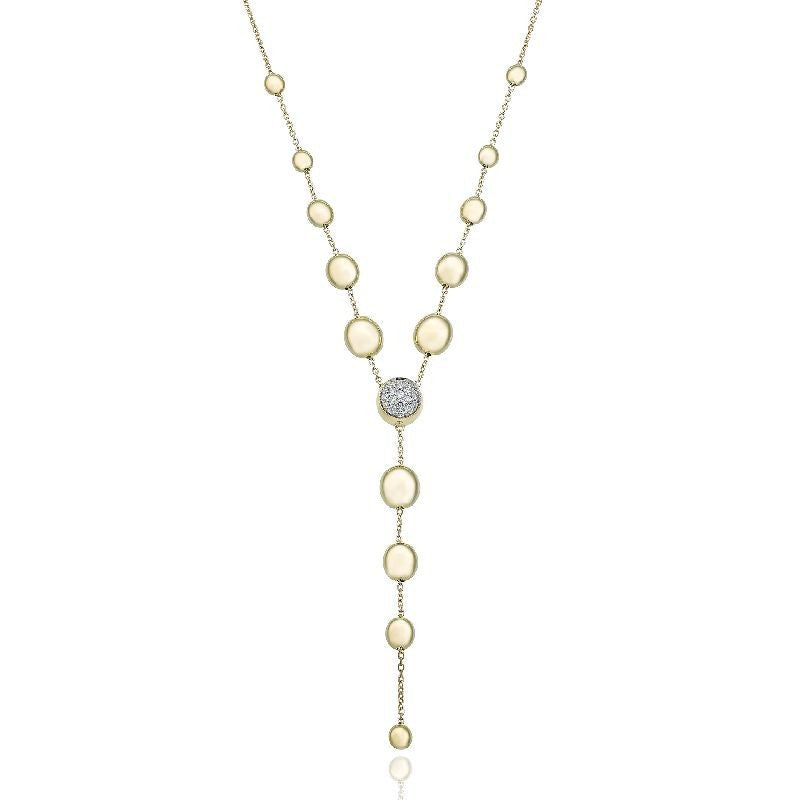 Collana Donna Chimento Oro Giallo 18 KT Gocce Diamanti Bianchi 1G04885BB1450