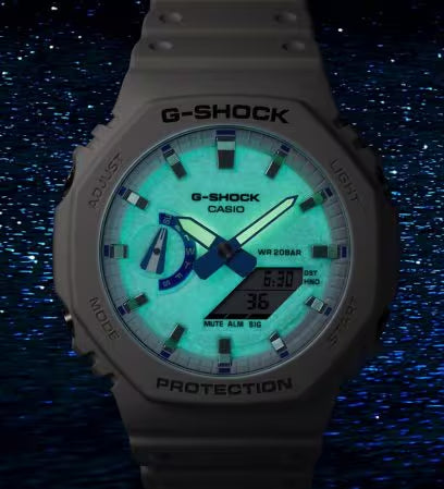 Orologio Uomo Casio G-SHOCK Bianco Blu GA-2100HDS-7AER
