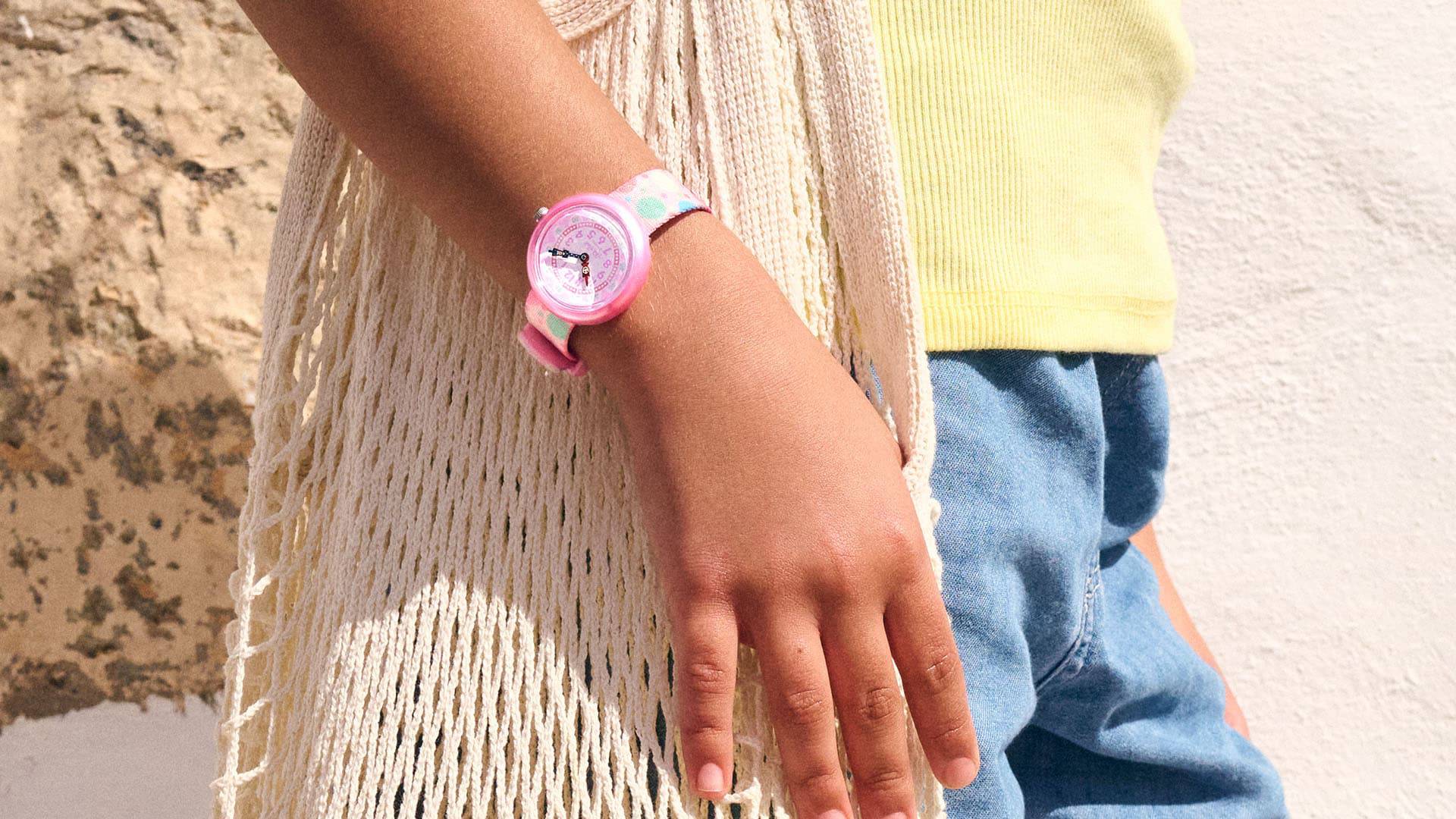 Orologio Bambina Swatch Flik Flak Flying Bubbles Rosa ZFBNP224