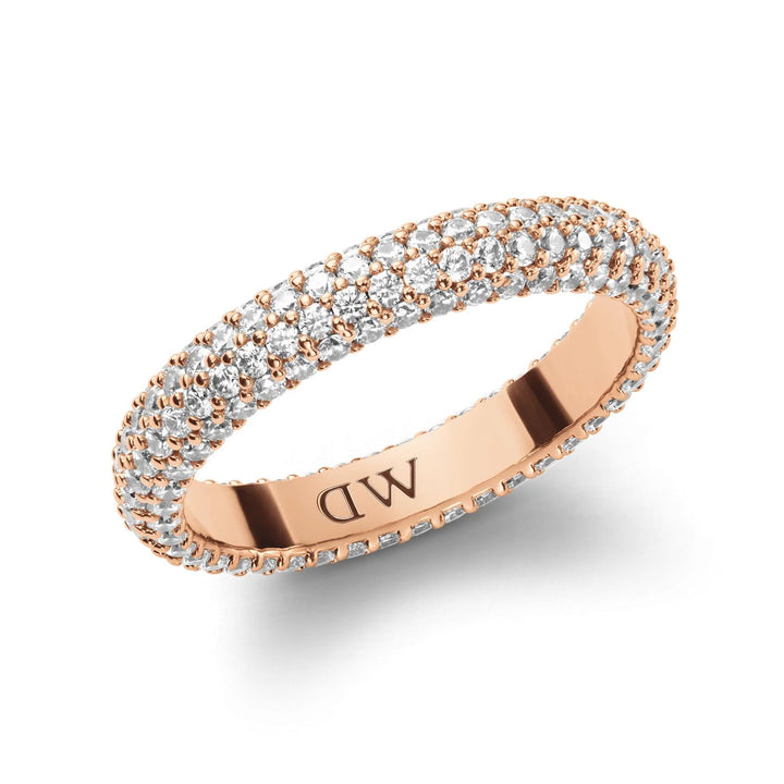Anello Donna Daniel Wellington Rosè Pavè Zirconi Crystal Misura 14 DW00400631