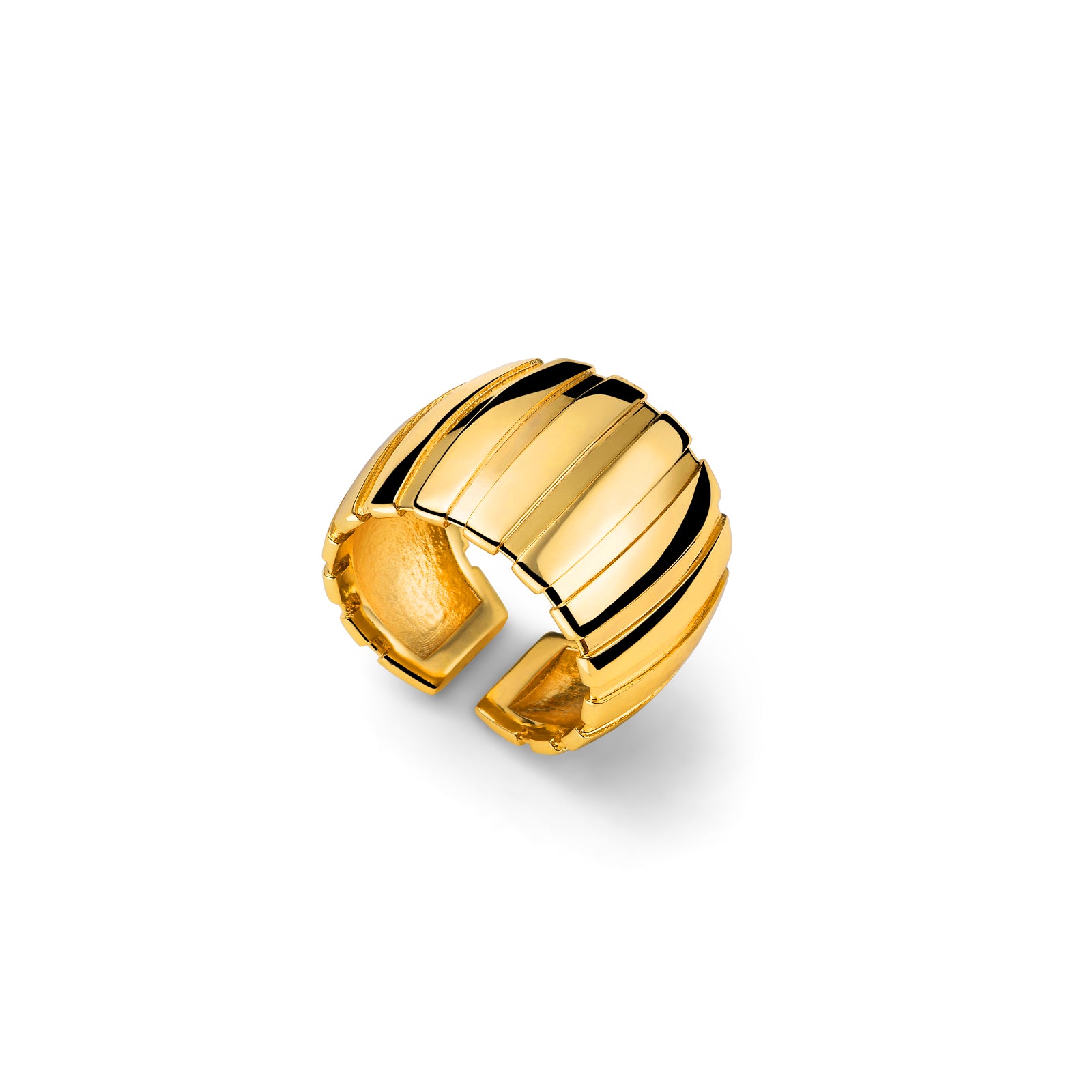 Anello Donna Unoaerre Bronzo Dorato Fascia Lucida Satinata 577925