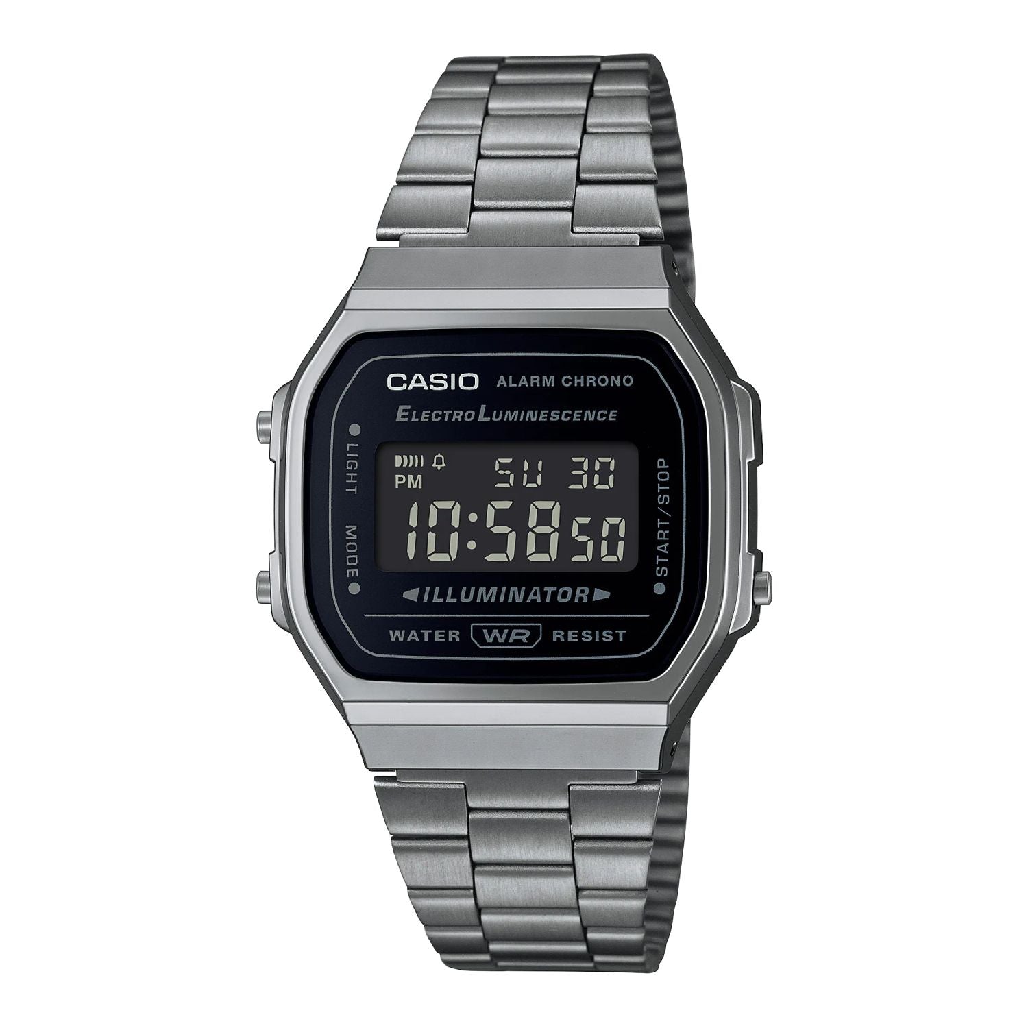 Orologio Uomo Casio Vintage Acciaio Nero Quarzo Digitale A168WGG-1BDF
