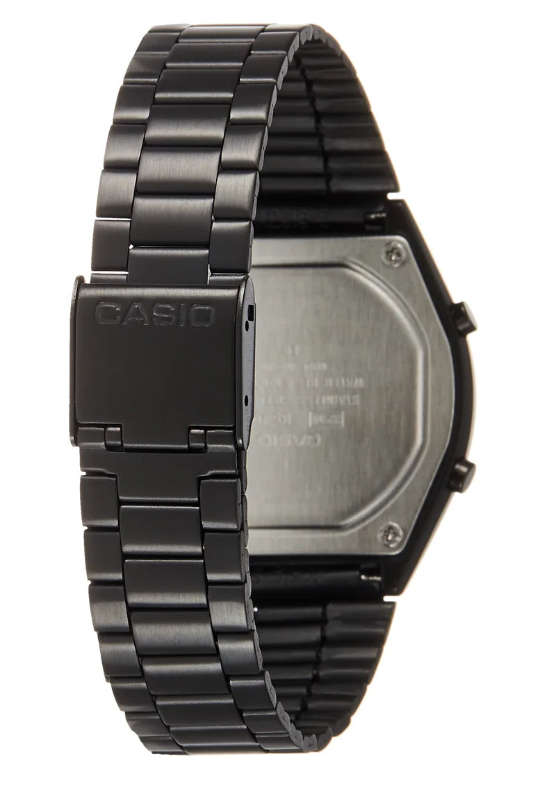 Orologio Donna Acciaio Casio Quarzo Nero PVD Digitale Vintage B640WBG-1BEF