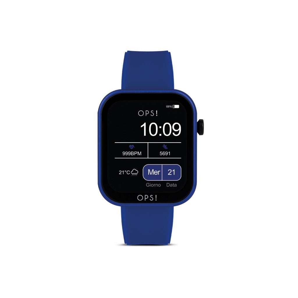 Orologio Uomo Ops Smartwatch Active Call Blu Gomma OPSSW-29