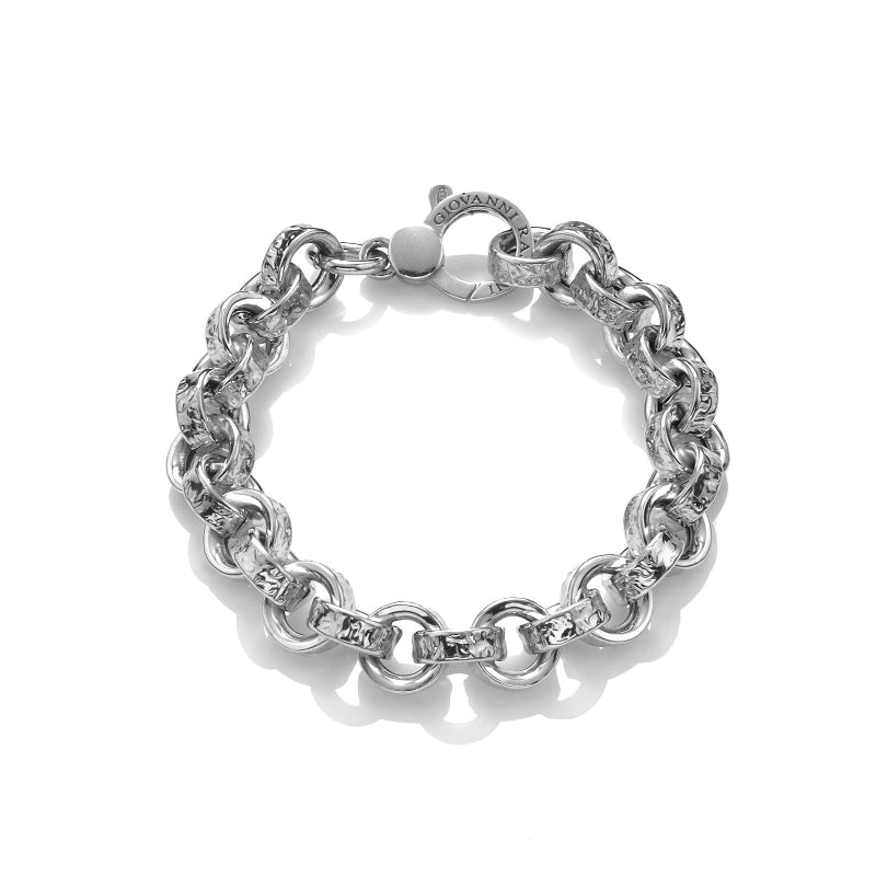 Bracciale Donna Giovanni Raspini Argento 925 Rolò Martellata 10509