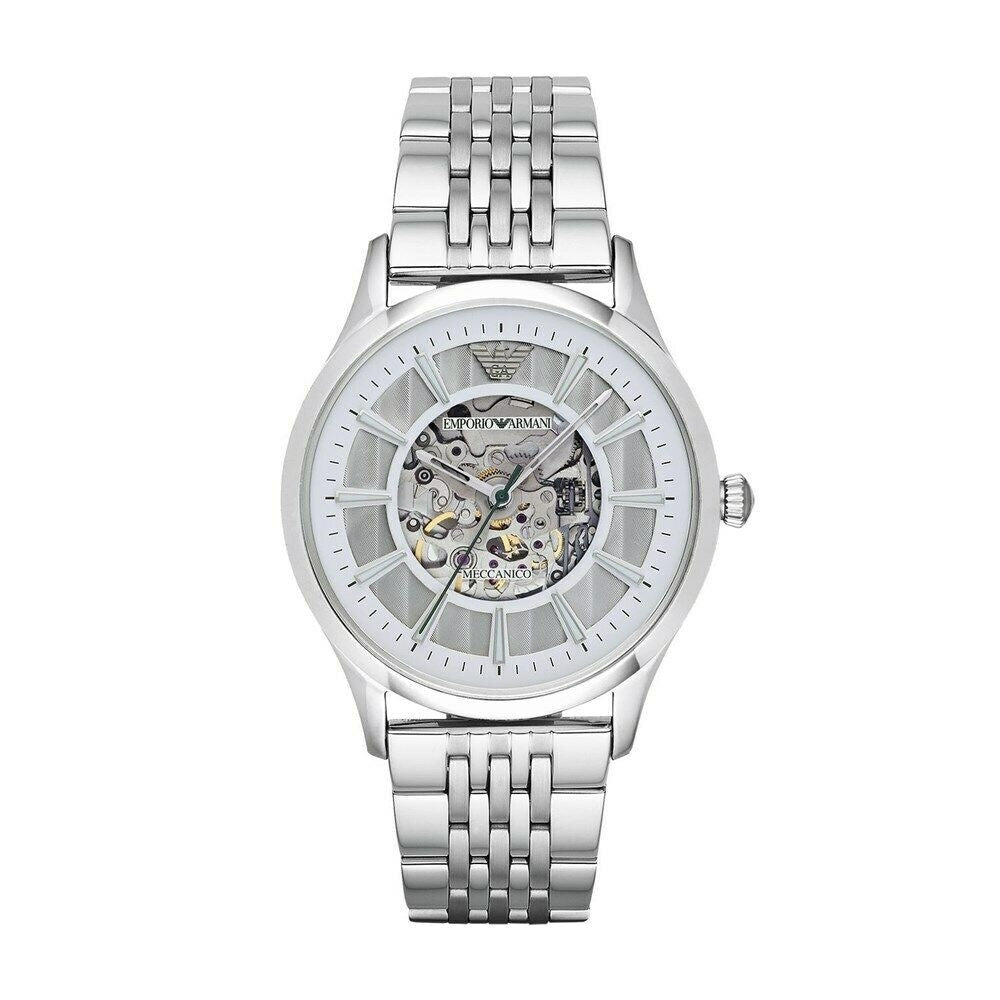 Orologio Uomo Emporio Armani Solo Tempo Meccanico Automatico Fondo Scheletrico