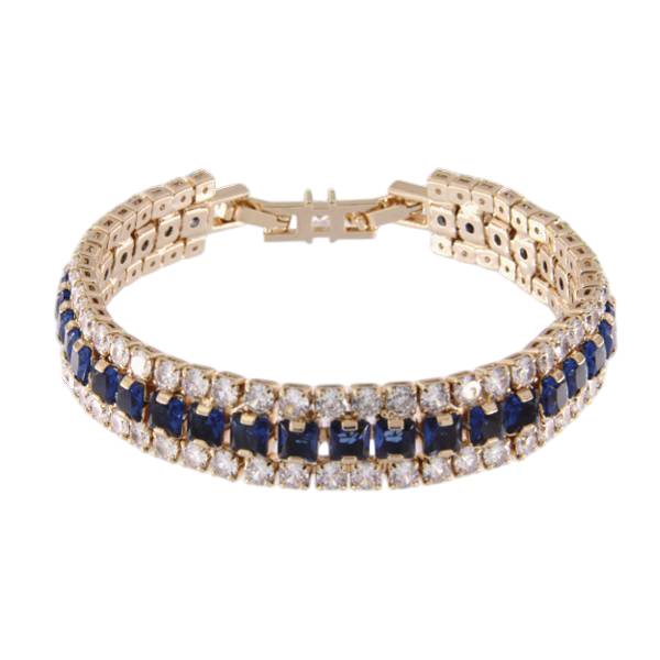 Bracciale Donna Magnolia Tennis Zirconi Bianchi Blu BC1025Z