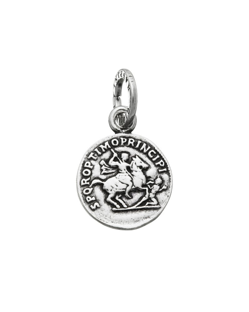 Charm Unisex Giovanni Raspini Argento 925 Moneta Imperatore Realizzato A Mano 06899