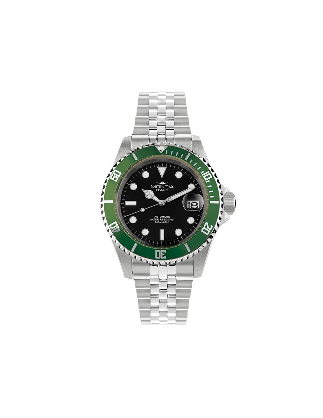 Orologio Uomo Acciaio Mondia Data Ghiera verde MI-785-SSRD-BK-OY