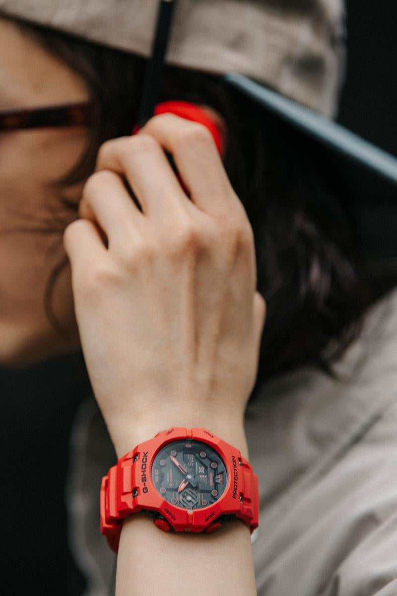 Orologio Uomo Casio G-SHOCK  Analogico Digitale Rosso Quarzo Bluetooth GA-B001-4AER