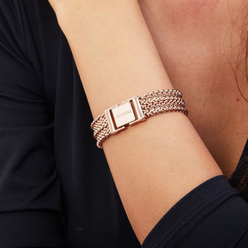 Bracciale Donna Unoaerre Chicco Di Riso Bronzo Dorato Rosa 512944