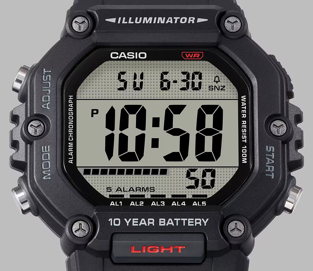 Orologio Uomo Casio Quarzo Gomma Digitale Nero AE-1600H-1AVEF