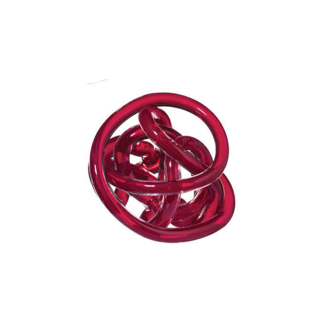 Scultura Cristallo Onlylux Nodo Dell'Amore Rosso 14 cm OL02080