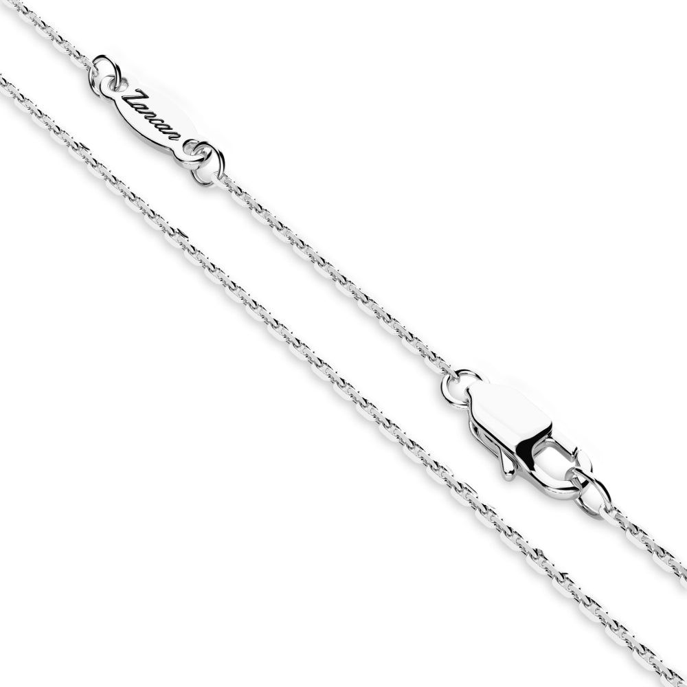 Collana Uomo Zancan Argento 925 Rosa Dei Venti Pendente Zirconi Neri ESC118