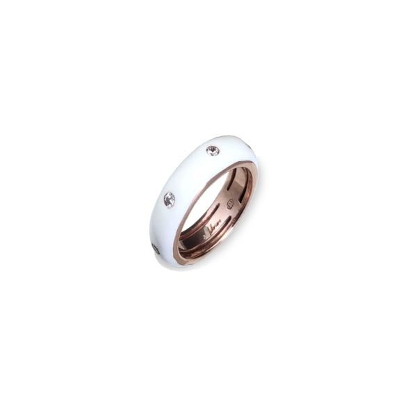 Anello Donna Labrioro Argento 925 Rock'n Roll Zirconi Misura M 1020/R