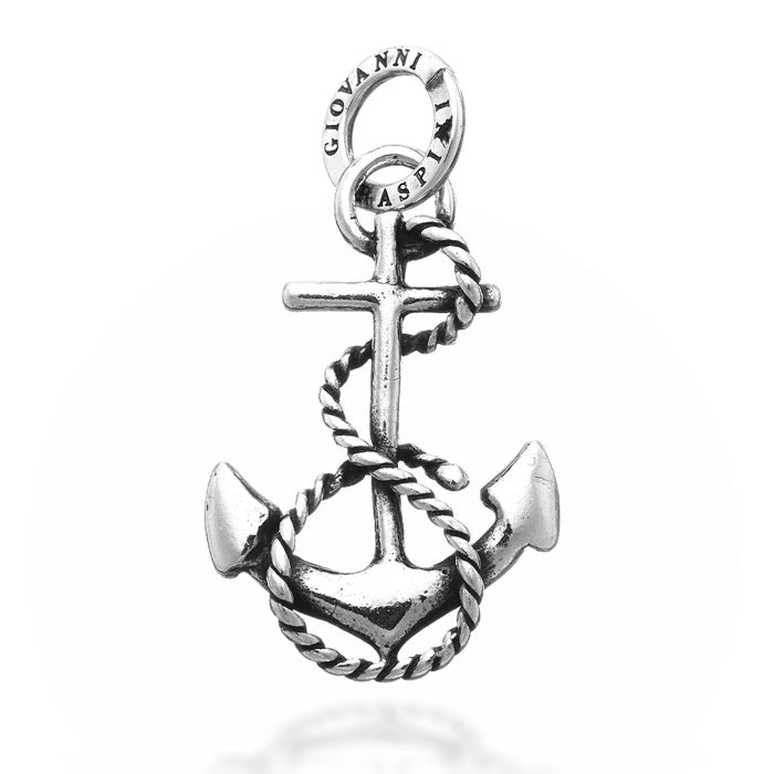 Charm Uomo Giovanni Raspini Argento 925 Ancora Grande Realizzata A Mano 06175