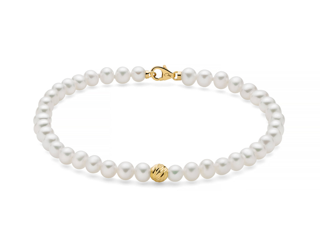 Bracciale Donna Miluna Perle Con un Inserto In Oro Giallo 9KT PBR3545GX