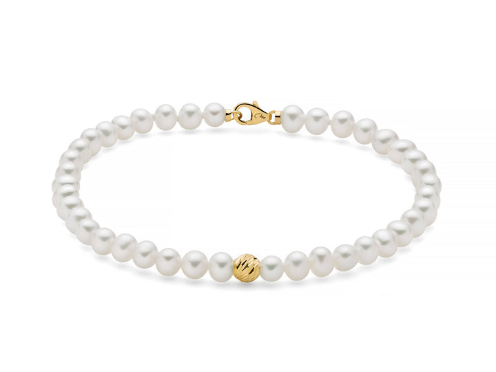 Bracciale Donna Miluna Perle Con un Inserto In Oro Bianco 9KT PBR3545GX
