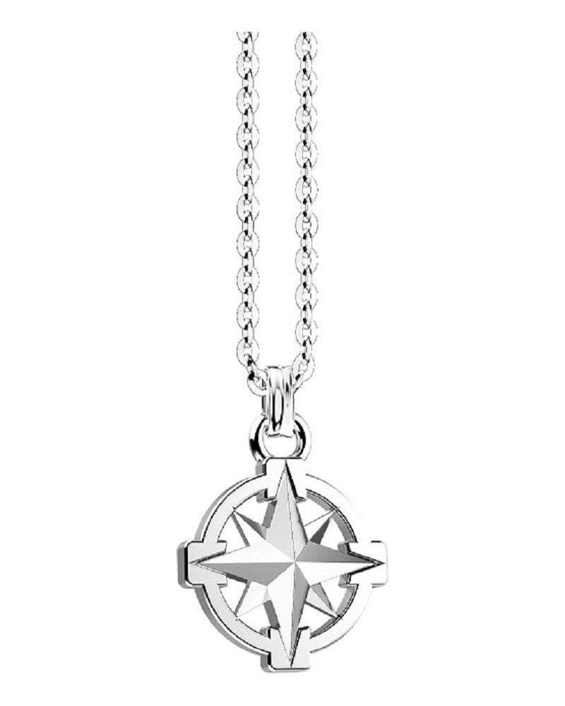 Collana Uomo Zancan Argento 925 Rosa Dei Venti Pendente ESC146