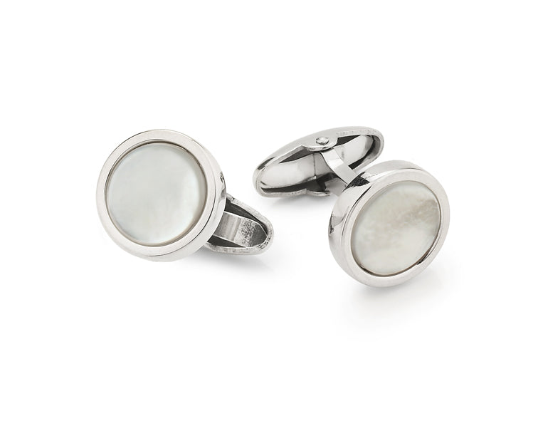 Gemelli Uomo Unoaerre Argento 925 Circolare Madreperla 463820