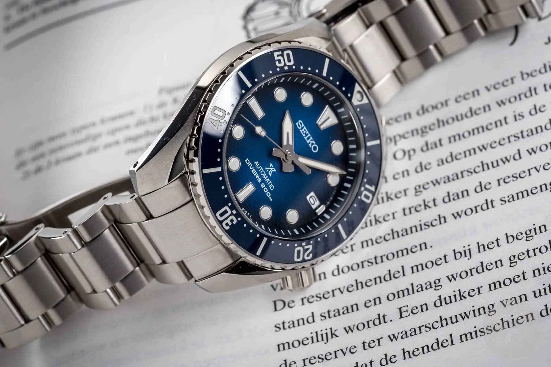 Orologio Uomo Seiko Prospex Automatico Premium Acciaio Data Nero SPB321J1