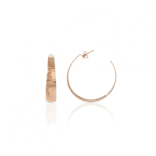 Orecchini Donna Unoaerre Bronzo Rosato Semicerchio Martellato 491294