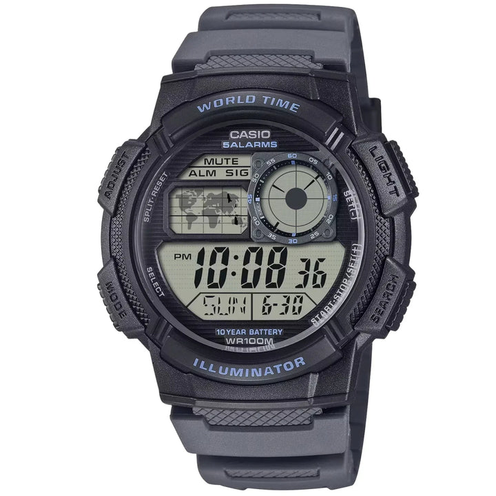 Orologio Uomo Casio 10 Anni Batteria Digitale Gomma Nero AE-1000W-8AVEF