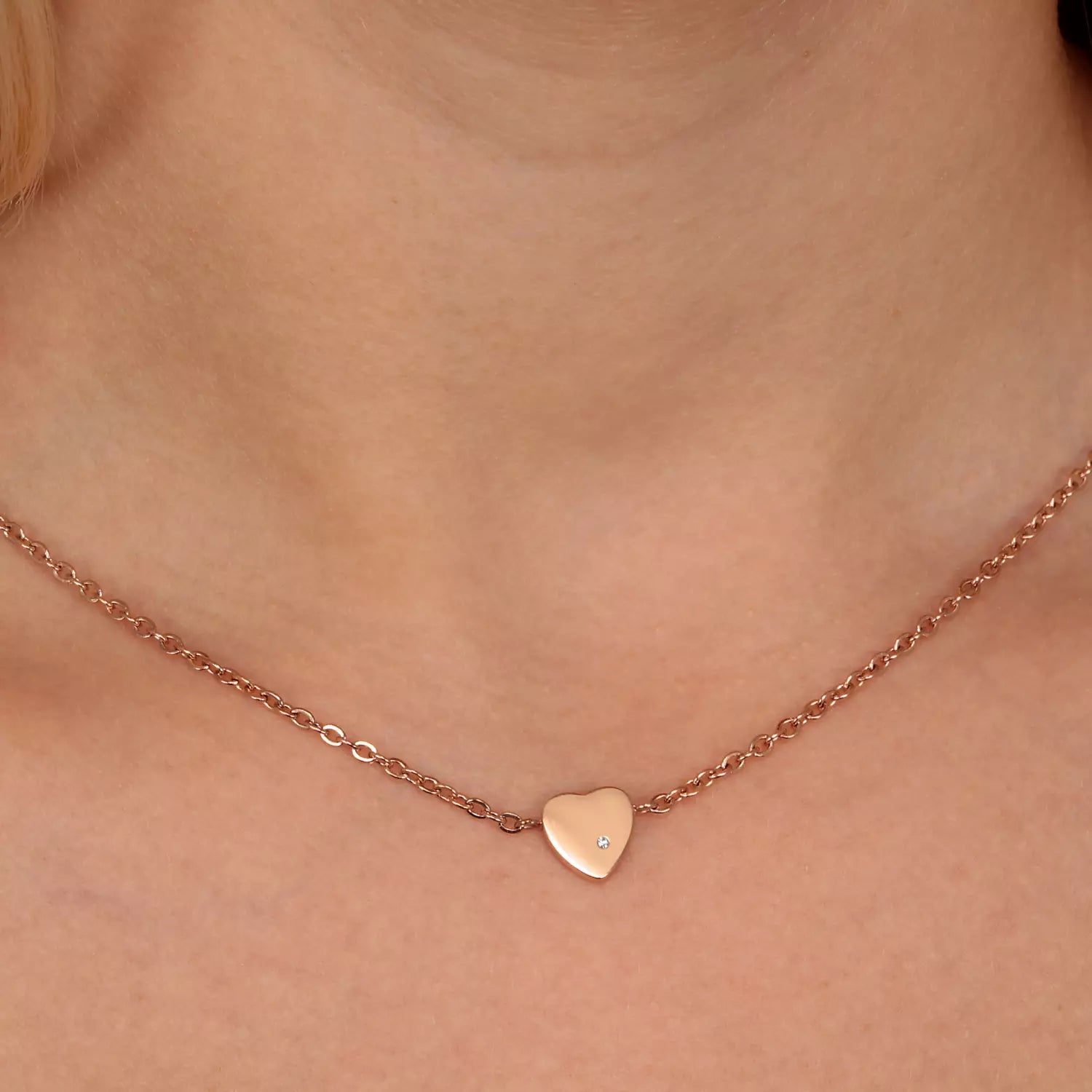 Collana Donna La Petite Story Acciaio Rosé Con Cuore E Zircone Bianco LPS10ASD06