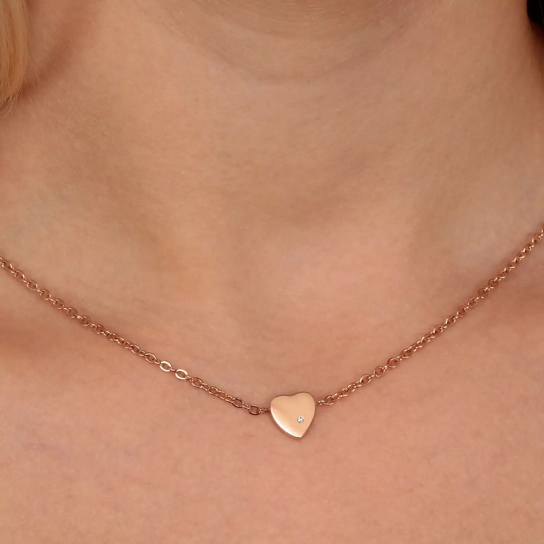 Collana Donna La Petite Story Acciaio Rosé Con Cuore E Zircone Bianco LPS10ASD06