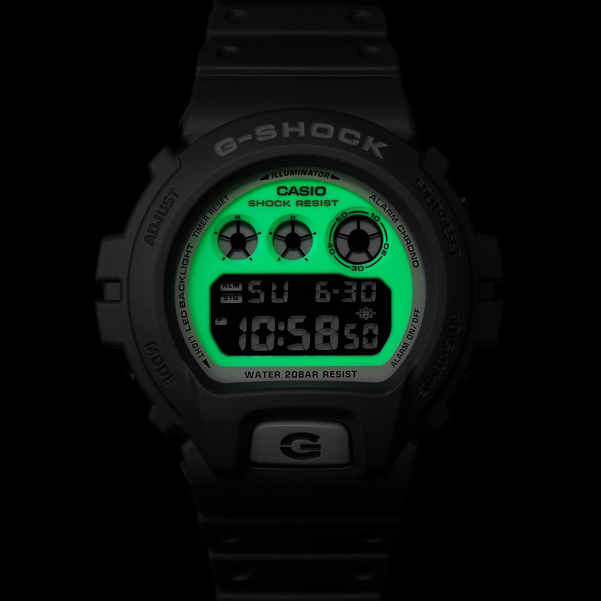 Orologio Uomo Casio G-SHOCK Quarzo Digitale Grigio Bianco DW-6900HD-8ER