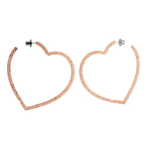 Orecchini Donna Rebecca Bronzo Rosè Cuore BRDOBR36
