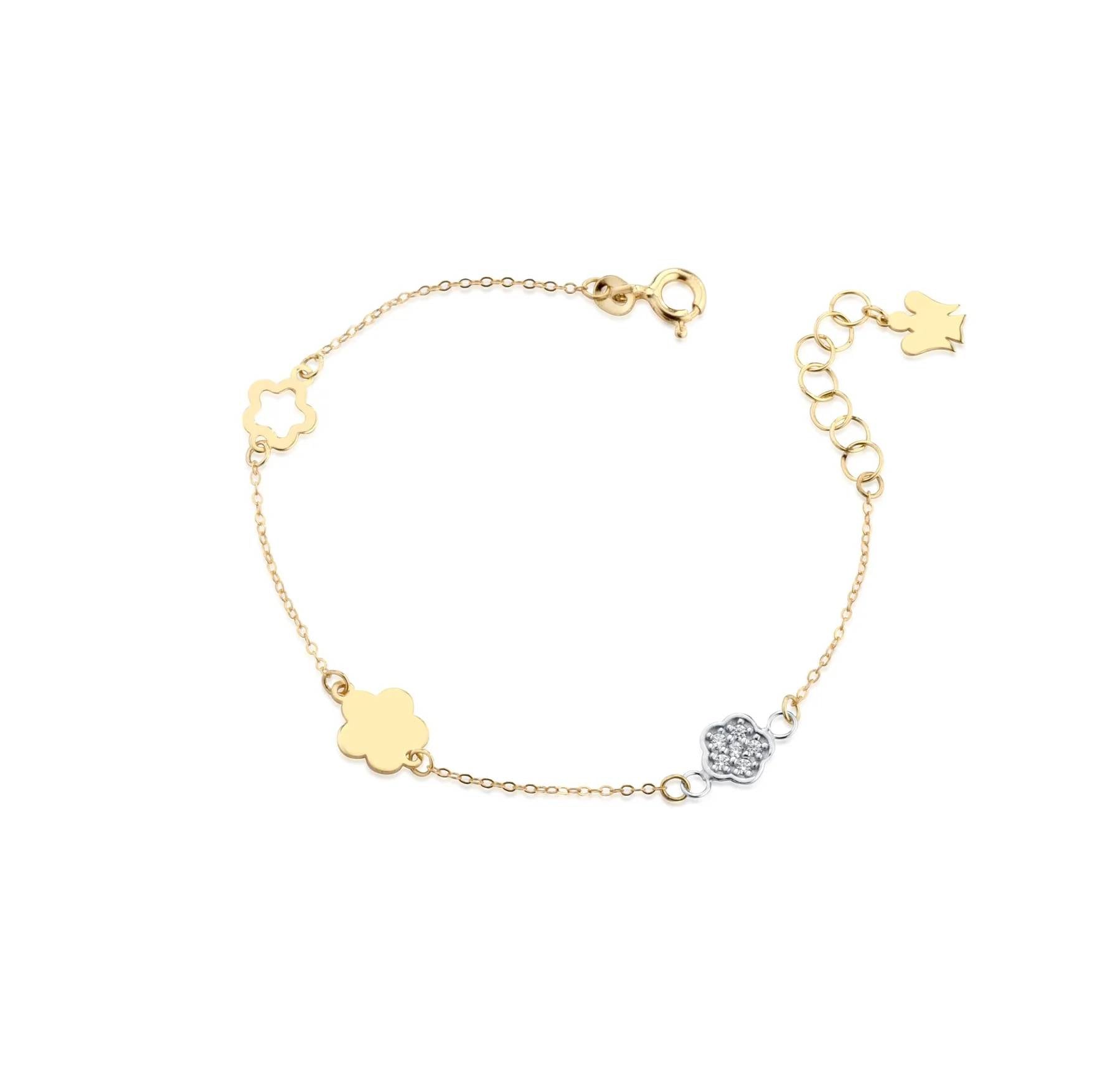 Bracciale Bimba Oro 9 KT Roberto Giannotti Angelo Traforato Stelle NKT342