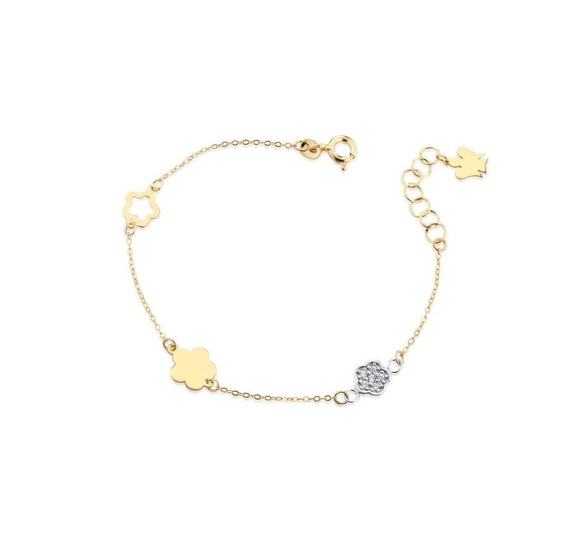 Bracciale Bimba Oro 9 KT Roberto Giannotti Angelo Traforato Stelle NKT342