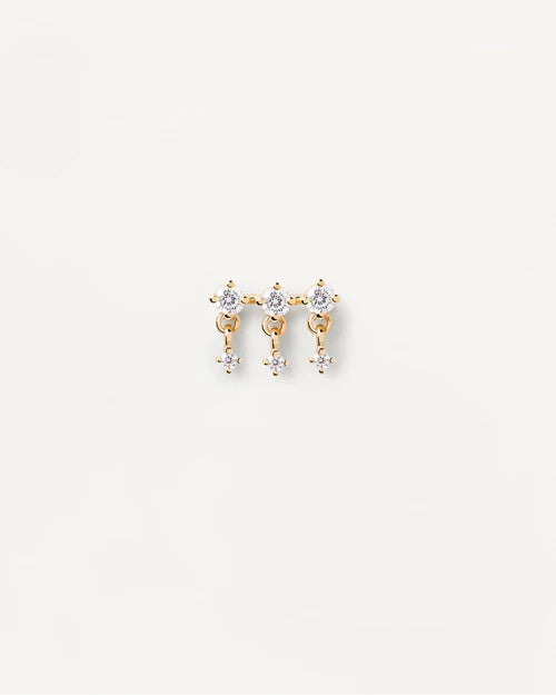 Orecchino Singolo Donna PDPaola Argento Dorato 925 Punto Luce Zircone PG01-750-U