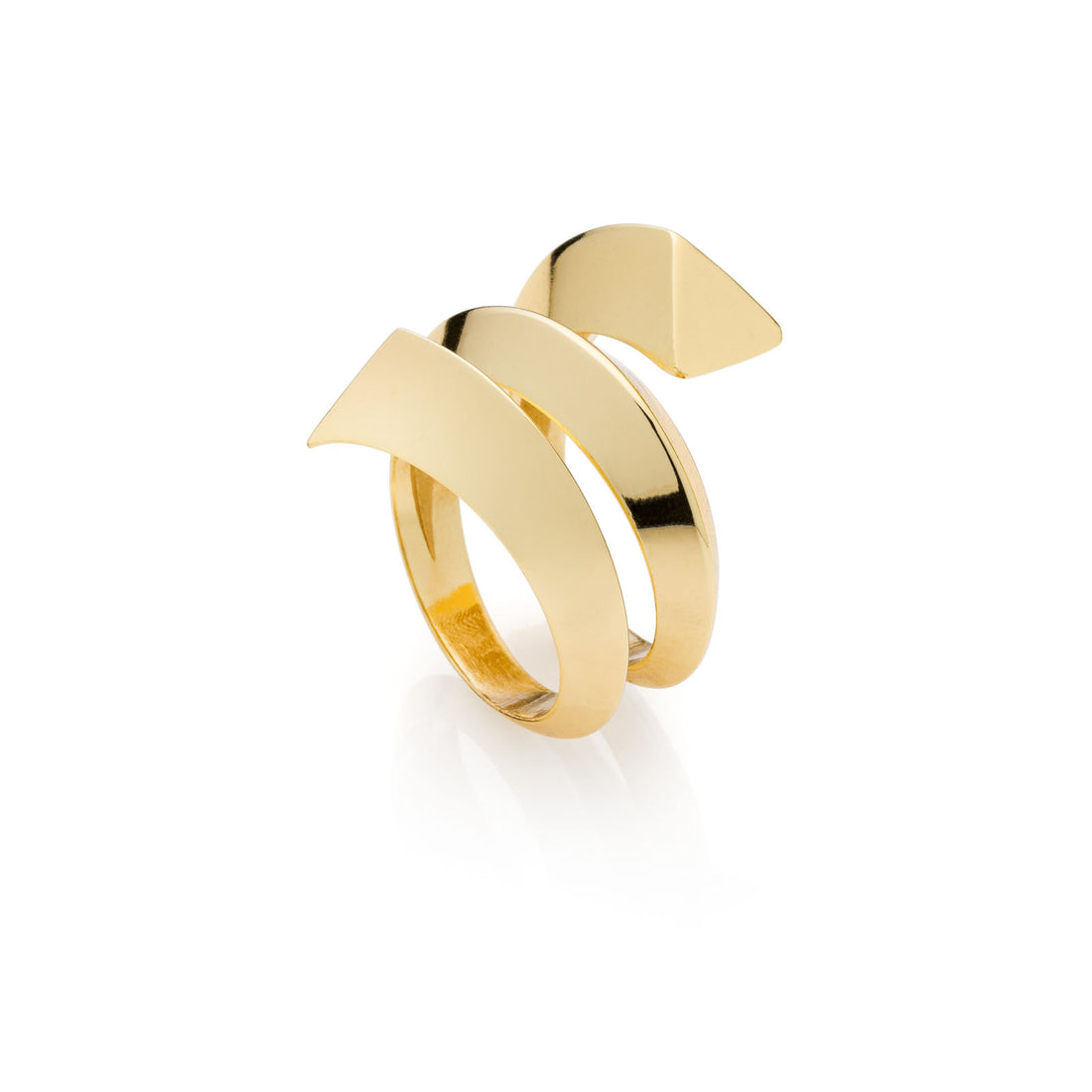 Anello Donna Unoaerre Bronzo Dorato Contrariè Tre Giri  540197