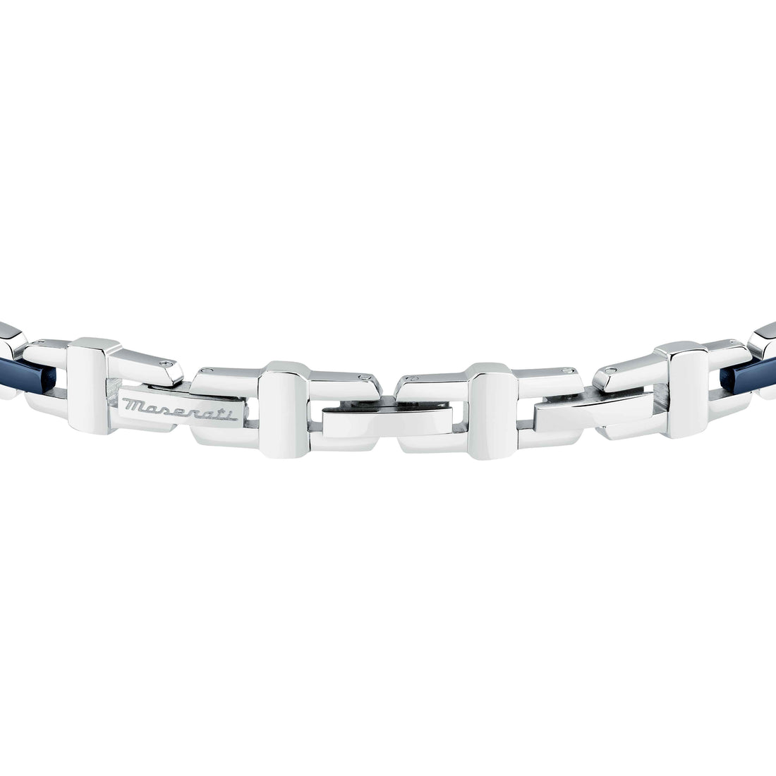 Bracciale Uomo Maserati Acciaio Ceramica Blu Zirconi Bianchi JM523AVD32