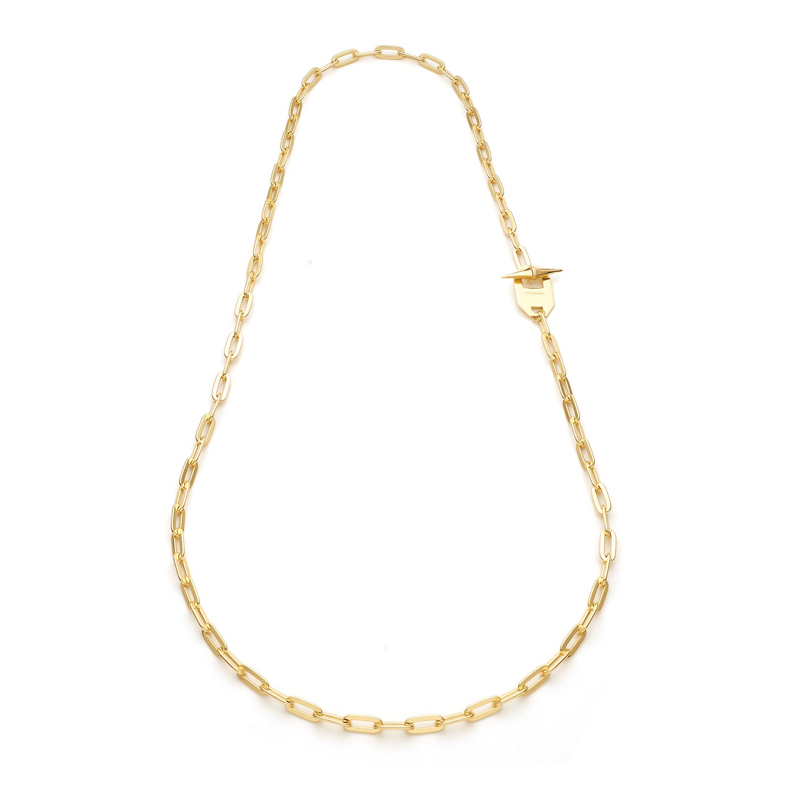 Collana Donna Unoaerre Lunga Bronzo Dorato Anelli Ovali Lucidi 566172
