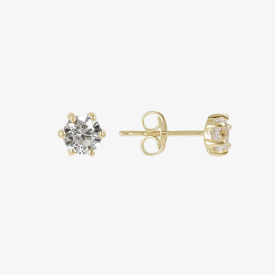 Orecchini Donna Bambina Milor Gold 9 KT Punto Luce Zircone Bianco WSGD90345.YG