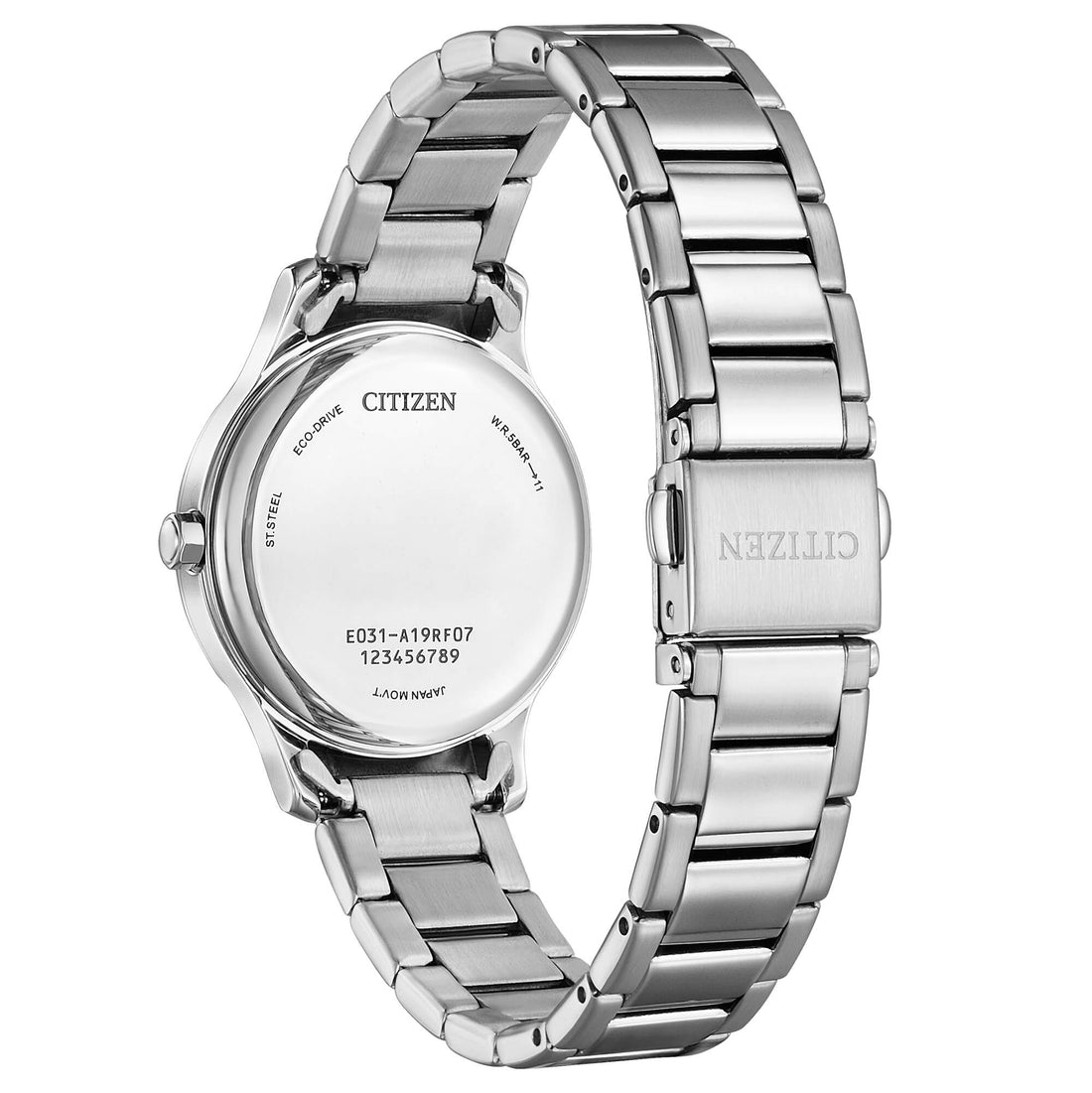 Orologio Donna Citizen Eco Drive Acciaio Solo Tempo Quadrante Blu Fiori EM0899-72L
