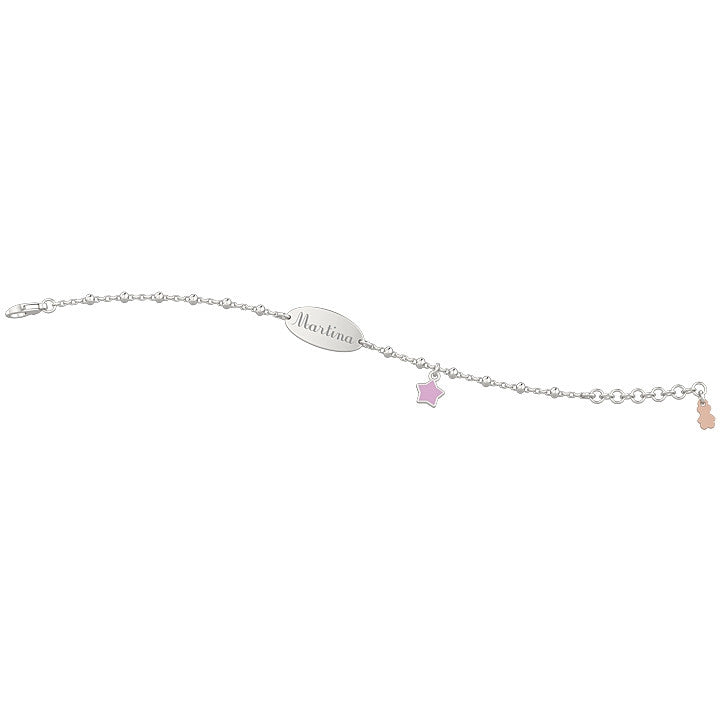 Bracciale Bambino Nanàn Argento 925 Nome Personalizzabile NAN0055