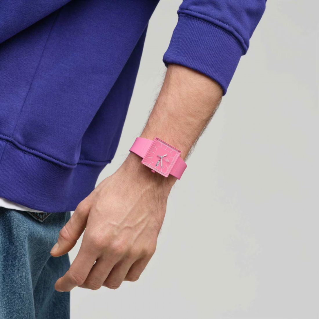 Orologio Unisex Swatch What IF Cassa Quadrata Rosa Dargen D'Amico SO34P700