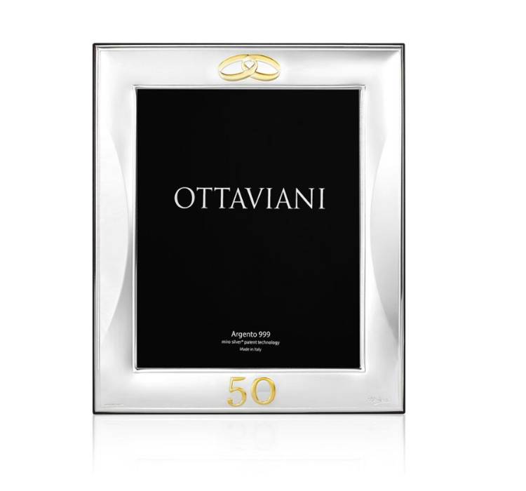 Cornice Ottaviani Argento 20x25 Nozze D'Oro 5002