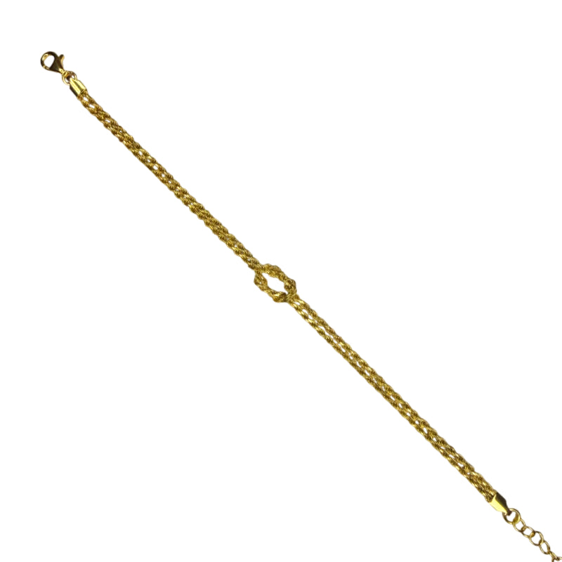 Bracciale Unisex Re Mida Nodo Maglia Argento Dorato 925 BR-Med-31G