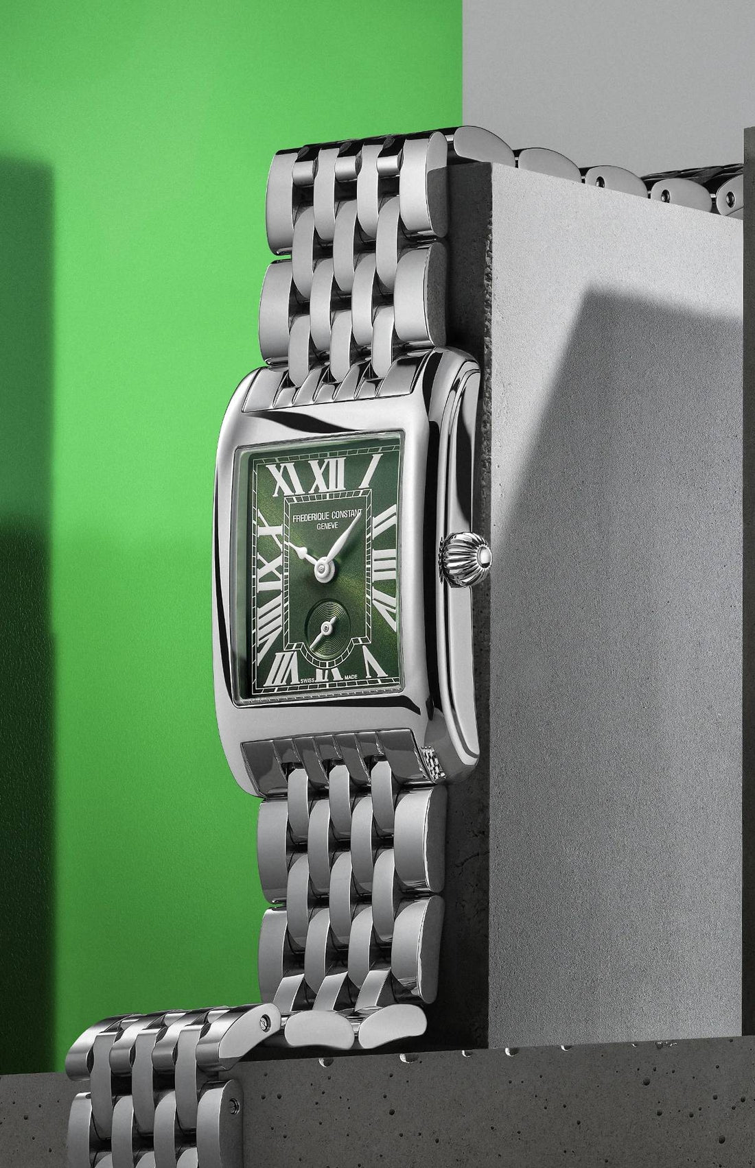 Orologio Unisex Frederique Constant Carree Verde Quarzo FC-235GR2C6B