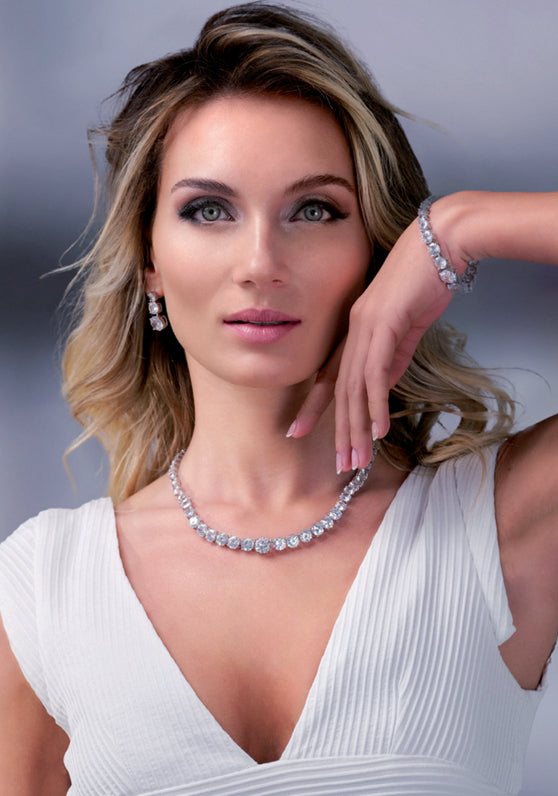 Collana Donna Ottaviani Tennis Girocollo Zirconi Bianchi 500906C